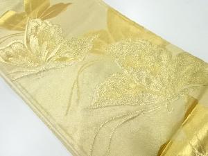 アンティーク　蝶模様織出し袋帯（材料）